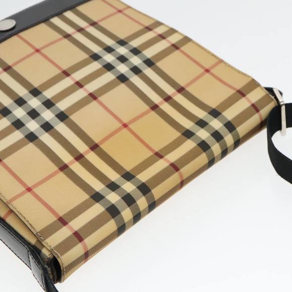 BURBERRY Nova Check Shoulder Bag PVC Beige Auth hk1702 - Picture 6 of 16